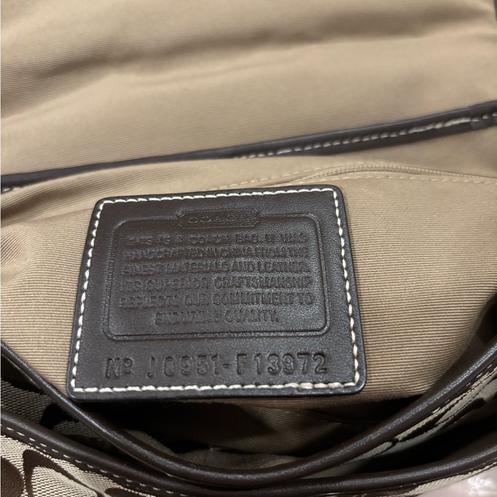 Coach Hampton turnlock Signature Canvas Flap Shoulder Bag Y2K - Picture 12 of 16